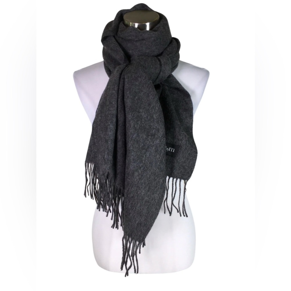 mbyM Scarf In Black/Grey Heather, maxi, one size, unisex